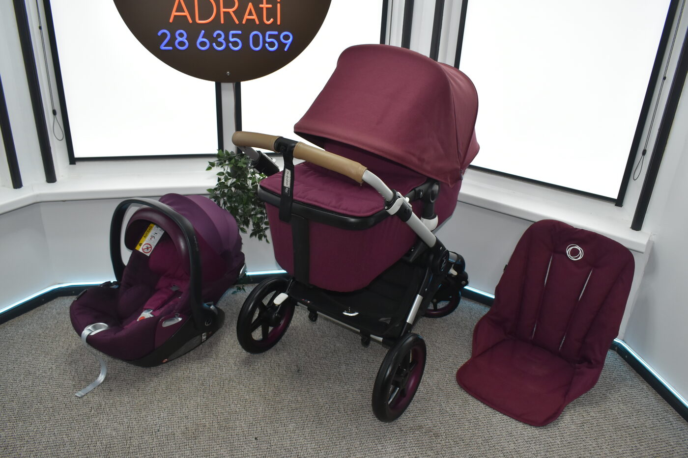(Lietoti) Bugaboo Fox Chrome frame Cherry